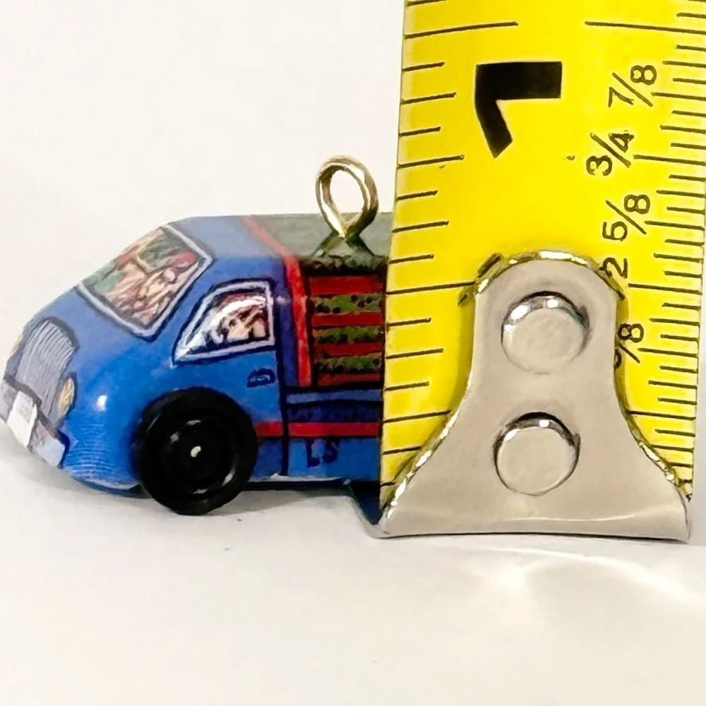 1996 Hallmark Keepsake Ornament On the Road Series 4 Blue Christmas Tree Truck